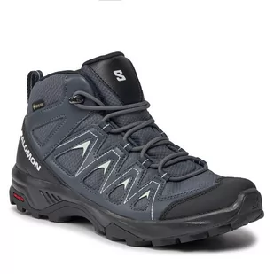 Trekkingi Salomon X Braze Mid GORE-TEX L47181100 Ebony/India Ink/Bleached Aqua - Buty trekkingowe damskie - miniaturka - grafika 1