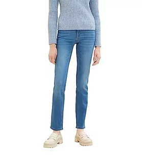 Spodnie damskie - TOM TAILOR Alexa Straight dżinsy damskie, 10281-Mid Stone Wash Denim, 34W / 32L - grafika 1