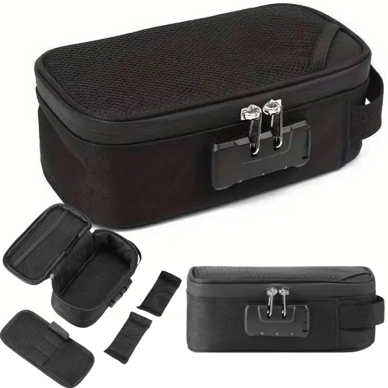 Organizer Podróżny Saszetka Nerka Futerał Case Z Zamkiem Szyfrowym Czarny