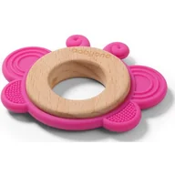 Gryzaki dla dzieci - BABYONO Gryzak drewniany silikonowy  BUTTERFLY (1075/01) - >>> DARMOWA od 49zł <<< - miniaturka - grafika 1