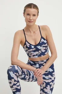 Reebok biustonosz sportowy ID Train kolor granatowy wzorzysty 100076282 - Bielizna sportowa damska - miniaturka - grafika 1