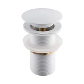 Korki do umywalek - Korek umywalkowy mosiężny Klik Klak model A uniwersalny do umywalki 1/4 cala bez przelewu biały - miniaturka - grafika 1