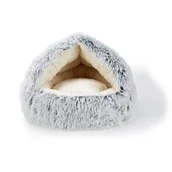 Legowiska dla psów - AniOne cave Fluffy 2 w 1 szary XS - miniaturka - grafika 1