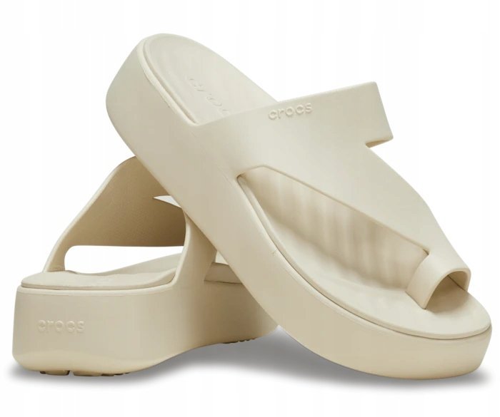 Crocs Wygodne Lekkie Damskie Buty Klapki Getaway Platform Toe Loop 38-39