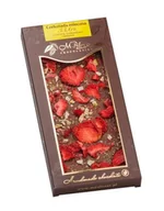 Czekolada - M.Pelczar Chocolatier Mleczna czekolada z cytryną truskawkami i imbirem 2584-uniw - miniaturka - grafika 1