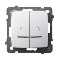 Wyłączniki światła i elektryczne - Ospel Karo biały łącznik żaluzyjny ŁP-7SS/m/00 ŁP-7SS/m/00 - miniaturka - grafika 1