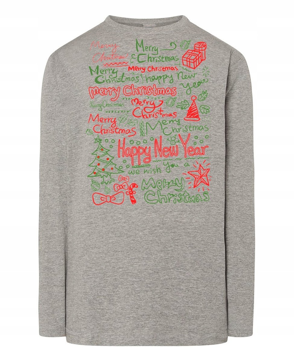 Longsleeve męski nadruk Merry Christmas Rozm.XL