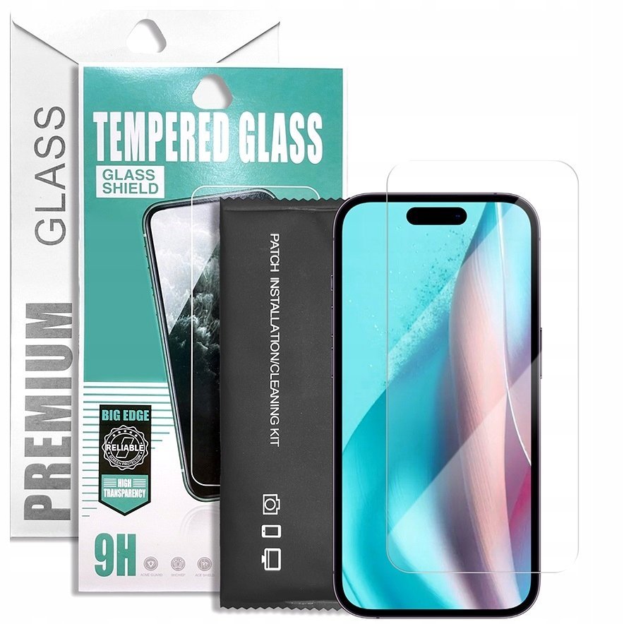 SZKŁO HARTOWANE do iPhone 17 AIR PEŁNE PREMIUM 9H BIG EDGE ZESTAW
