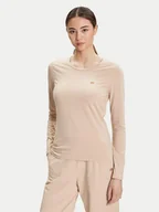 Bluzki damskie - EA7 Emporio Armani Bluzka 7W000456 AF10373 U1046 Beżowy Slim Fit - miniaturka - grafika 1