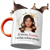 Kubki - Kubek Pomarańczowy Dla Aurelii Na Prezent z Nadrukiem ze Zdjęciem+ Opakowanie na prezent (wzór 01) - miniaturka - grafika 1