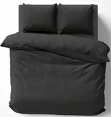 Pościel - POŚCIEL 160x200 + 2 POSZEWKI BAWEŁNA PURE PREMIUM CZARNA CZARNY ADAMASZEK - miniaturka - grafika 1