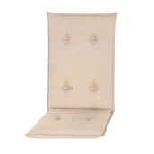 Poduszki na krzesła - Poduszki24 - Poduszki na krzesła ogrodowe z wysokim oparciem - zestaw 1 poduszki z wysokim oparciem z przeszyciami na guziki UV- & wodoodporne poduszki na siedziska do mebli ogrodowych, cappuccino - miniaturka - grafika 1