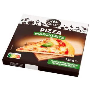 Carrefour Classic Pizza margherita z sosem pomidorowym i serem mozzarella 330 g - Dania mrożone - miniaturka - grafika 1