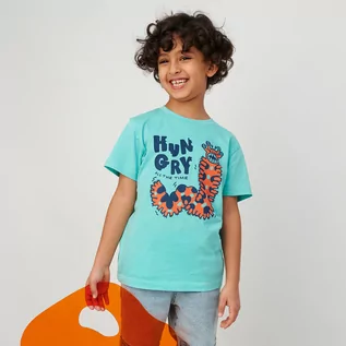 Koszulki dla chłopców - Cool Club, T-shirt chłopięcy, turkusowy - grafika 1