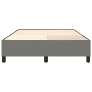 Lumarko Łóżko kontynentalne, ciemnoszare, obite tkaniną, 140x200 cm - Łóżka - miniaturka - grafika 6