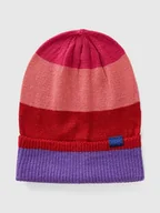 Czapki damskie - Benetton Czapka beanie w kolorze fioletowo-czerwonym - miniaturka - grafika 1