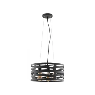 Czarna lampa wisząca z metalowym kloszem Marisa – GTV - Lampy sufitowe - miniaturka - grafika 1