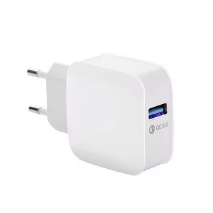 Ładowarka sieciowa zasilacz Vega Faston szybka USB QC 3.0 Fast Charger 3A Biała - Ładowarki do telefonów - miniaturka - grafika 1