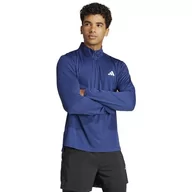 Bluzy męskie - adidas Męska bluza z zamkiem 1/4, L, ciemnoniebieska, Ciemnoniebieski, L - miniaturka - grafika 1