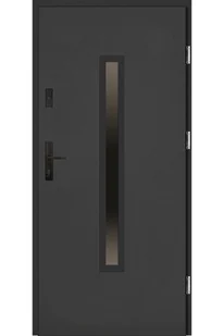 Drzwi Zewnętrzne Z Ościeżnicą Setto Dario 90 Cm Prawe Antracyt Reflex Nero - Drzwi zewnętrzne - miniaturka - grafika 1