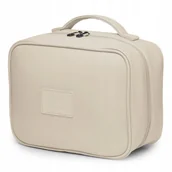 Kosmetyczki, organizery i kuferki - PUCCINI Kosmetyczka Damska Podróżna Rozkładana z Haczykiem Beżowa QML016-6A - miniaturka - grafika 1