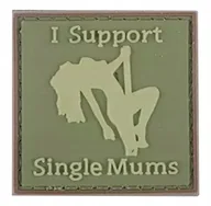 Odzież taktyczna i umundurowanie - Naszywka 3D I Support Single Mums - olive (GFT-30-009550) G GFT-30-009550 - miniaturka - grafika 1