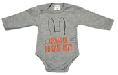Body dla niemowląt - Body niemowlęce KOCHAM CIĘ PO SAME USZY szary melanż 62 - miniaturka - grafika 1