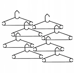Wieszaki Ubranie 8 Szt Zestaw Tworzywo Czarne - Wieszaki i stojaki - miniaturka - grafika 1