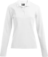 Koszule damskie - Promodoro 4605 Koszula damska Heavy Poloshirt Longsleeve - Kolor: Biały - Rozmiar: XXL - miniaturka - grafika 1