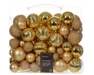 Bombki - Bombki złote połysk/mat/brokat mix 100 sztuk - miniaturka - grafika 1