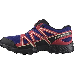 SALOMON Shoes Speedcross CSWP J, Unisex buty sportowe dla dzieci, Blue Black Virtual Pink Clematis, 32 EU - Buty dla chłopców - miniaturka - grafika 1