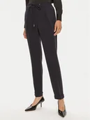 Spodnie damskie - Boss Spodnie materiałowe Tariyanah 50490039 Granatowy Regular Fit - miniaturka - grafika 1