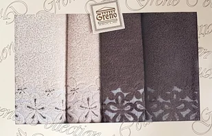 Greno KOMPLET BELLA COLL IV BEŻOWY-CZEKOLADOWY KM-BLL-BCZ-0109 - Ręczniki - miniaturka - grafika 1