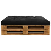 Poduszki ogrodowe - vidaXL Poduszka na siedzisko ogrodowe, czarna, 120x80x10 cm, tkanina - miniaturka - grafika 1