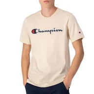 Koszulki sportowe męskie - Koszulka Champion Crewneck 217814-YS015 - kremowa - miniaturka - grafika 1