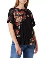 Koszulki i topy damskie - Desigual Ts_gabi T-Shirt damski, czarny, XS - miniaturka - grafika 1