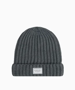 PUCCINI Ciemnoszara czapka beanie z grubym warkoczowym splotem - Czapki damskie - miniaturka - grafika 1