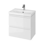 Szafki łazienkowe - Cersanit Zestaw Moduo Slim 60 szafka z umywalką biały - miniaturka - grafika 1
