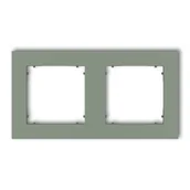 Klawisze i ramki - Karlik Ramka podwójna kwadratowa MINI - szałwiowy - miniaturka - grafika 1