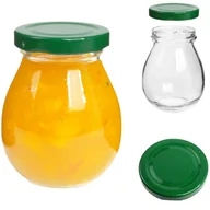 Pojemniki kuchenne - słoiczek na przetwory 245ml dżem miód desery 0,25l słoik zielona zakrętka - miniaturka - grafika 1