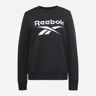 Bluzy damskie - Bluza bez kaptura damska polarowa Reebok Identity Big Logo Fleece Crew 100012590 XS Czarna (4066746335437) - miniaturka - grafika 1