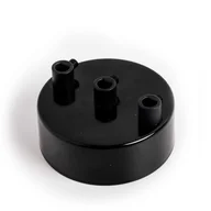 Akcesoria do oświetlenia - Metalowa osłonka sufitowa lakierowana w kolorze czarnym - trzykablowa Kolorowe Kable - miniaturka - grafika 1