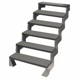 Schody modułowe zewnętrzne proste 6 stopni Trimax atracytowe Gardentop Dolle - Schody strychowe - miniaturka - grafika 1