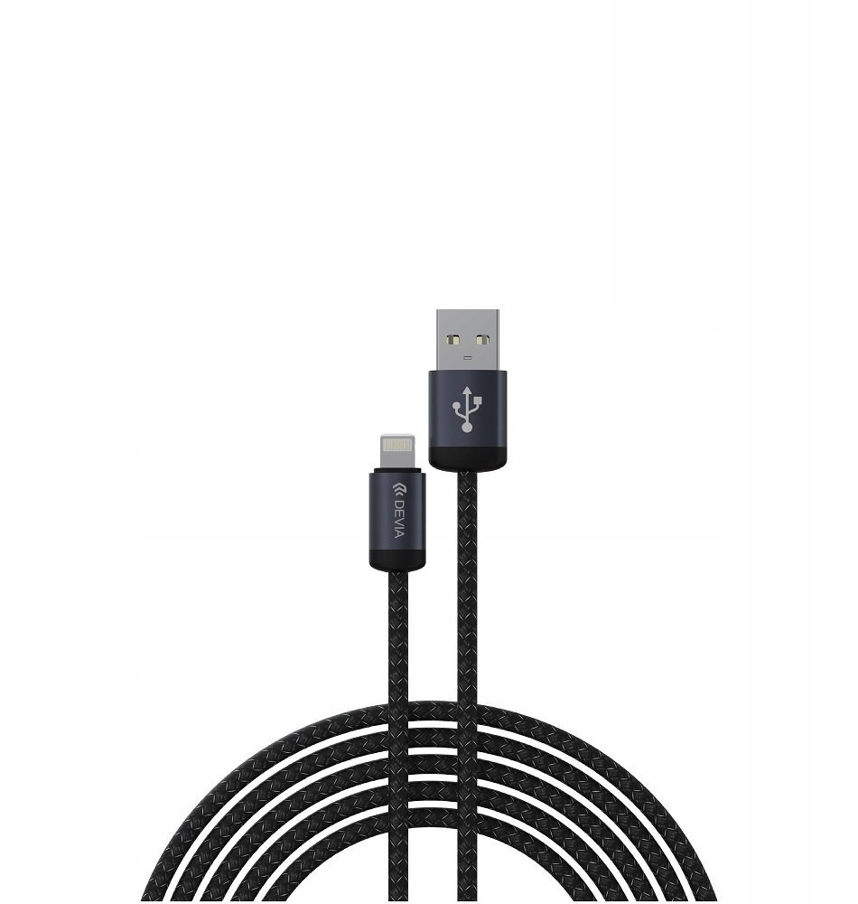 Devia kabel Gracious EC650 USB - Ligtning 1,0 m 2,4A czarny