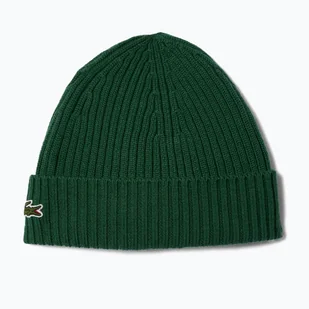 Czapka zimowa Lacoste RB0001 green - Czapki damskie - miniaturka - grafika 1