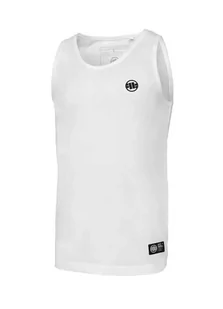 Pit Bull Tank Top Slim Fit Small Logo White - Koszulki sportowe męskie - miniaturka - grafika 1