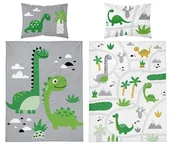 Pościel dla dzieci - Pościel bawełniana dziecięca 90x120 5135b dinozaury - miniaturka - grafika 1