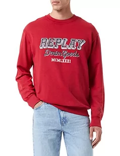 Replay bluza męska, 665 Chili Red, XS - Bluzy męskie - miniaturka - grafika 1