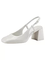 Czółenka - Tamaris Damskie czółenka typu sling-1-29601-20, biały (Patent), 37 eu - miniaturka - grafika 1