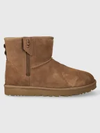 Botki damskie - UGG Skórzane botki "Clasic Mini Bailey" w kolorze jasnobrązowym - miniaturka - grafika 1